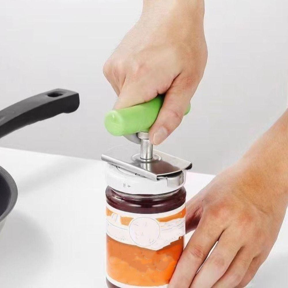Non-Slip Bottle Lid Opener Stainless Steel Bottle Cap Opener Kitchenware Jar Opener Outdoor