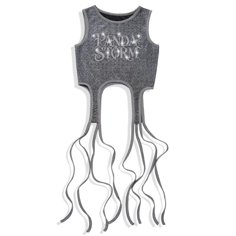Completo Jazz Dance da Bambina con Paillettes - Versatile Set Gilet e Pantaloni/Pantaloncini per Performance di Street Dance alla Moda.
