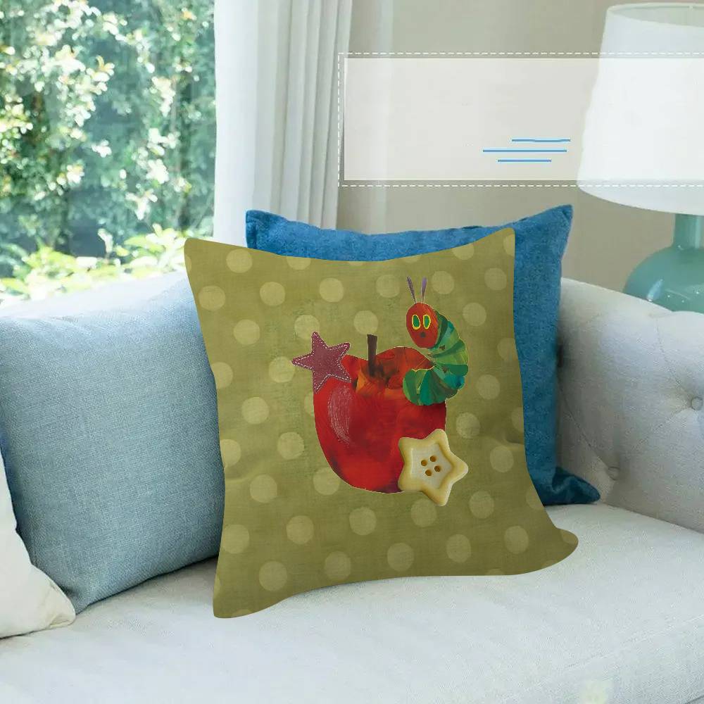 Cartoon The V-Very H-Hungry Caterpillar Pillow Cover Sofa Cushion Cover Home Room Decoration Children Gift