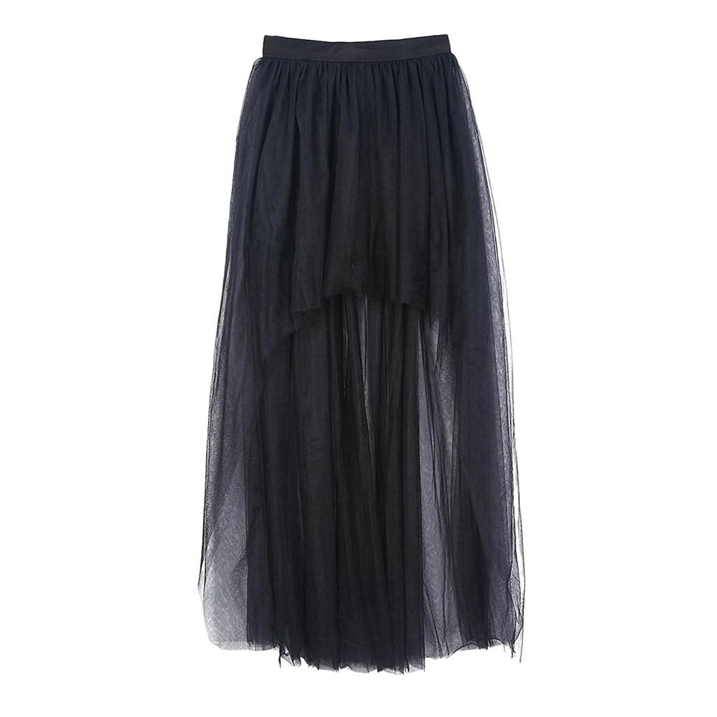 Women High Low Tutu Skirts Dancewear Layered Mesh Tulle Skirt for Stage Performance