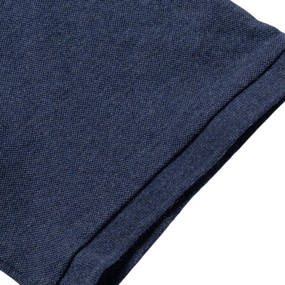 Polo Ralph Lauren Ss23 Solid Color Logo Embroidered Half Button Short Sleeve Polo Shirt Men Tops Navy-Blue 710794275-041