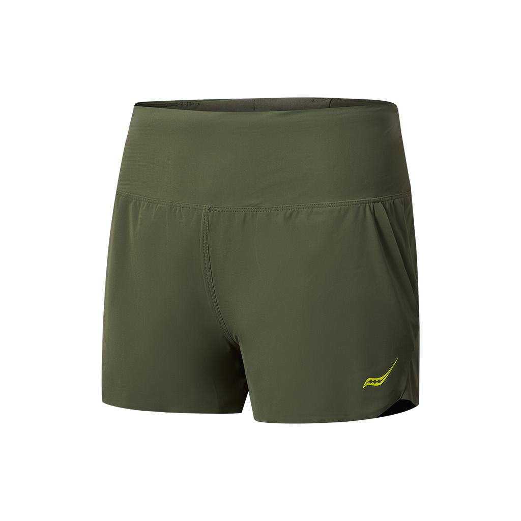 SAUCONY Lightweight Soft Stretch Running Training Shorts Women Shorts Brown SC1240005A-CO19