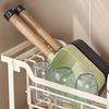 1pc Drain Rack Kitchen Dish Rack Sink Side Dishware and Tableware Storage Rack Modern Countertop Narrow Storage Rack Installation-free Rack