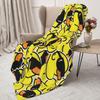 Custom Yellow Cartoon Animal Rubber Duck Blanket 3D Print Soft Flannel Fleece Warm Throw Blankets for Office Bed Sofa Bedspreads