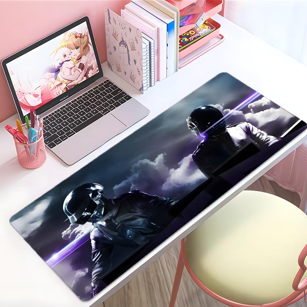 Cool Electronic Band Ddaft Punk Mouse Pad Large Thick Desk Pad Stitched Edges Gaming Mouse Mat For Pc