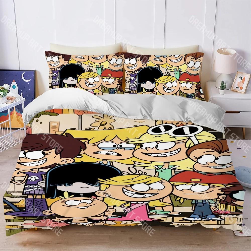 Fashion L-Loud Cartoon H-House Bedding Set Single Twin Full Queen King Size Bed Set Kids Bedroom Duvetcover Sets Bed Sheet Set