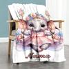 Elephant's Skirt Customize Your Name Blanket Cozy Customizable Blanket Ultra-Soft for Nap Bed Bedding Couch Four Seasons Multipurpose