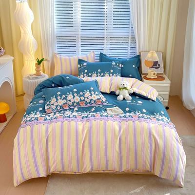 Elegant Floral Duvet Cover Set Soft Comfortable Breathable Comforter Covers Pillowcases Queen Size Bedding Set for All Season