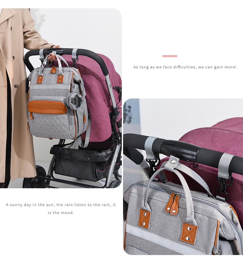 2024 High-End Winter Mommy Backpack: Wet & Dry Separation, Large Capacity, Double Shoulder, Perfect for Outings with Baby.