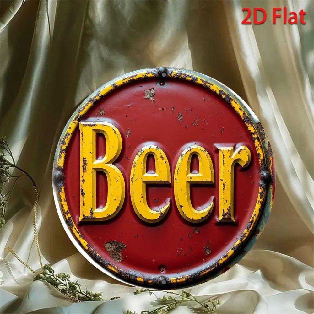 Segno in Latta Metallico Birra Decorazione Murale 20x30cm