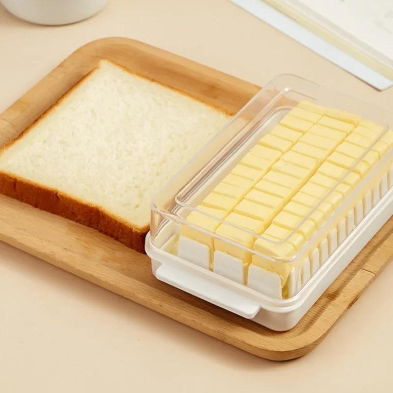 Butter Cheese Cutter Storage Box with Lid Household Kitchen Baking Food Butter Refrigerator Fresh Keeper Container Baking Tool