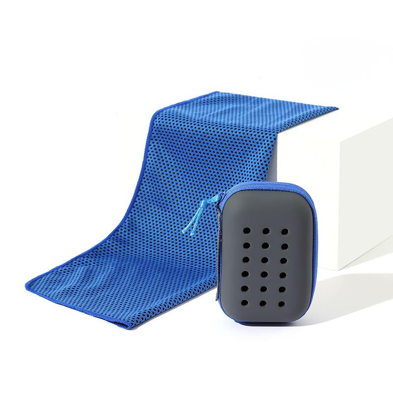 Sport Quick Drying Cooling Towel Soft Breathable Chilly Sweat Absorption Cold Towel with Storage Box Sports Running Yoga Gym Club