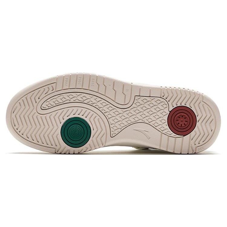Anta Wave Shoe Comfortable Non slip Lightweight Mid top Skateboard Shoes Women's Ecru 922348088-1