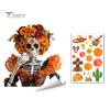 Durable Sunproof Glass Stickers Day of The Dead Window Clings, Halloween Double-Sided Skull Sticker, Versatile Indoor Outdoor Decorations Colorful