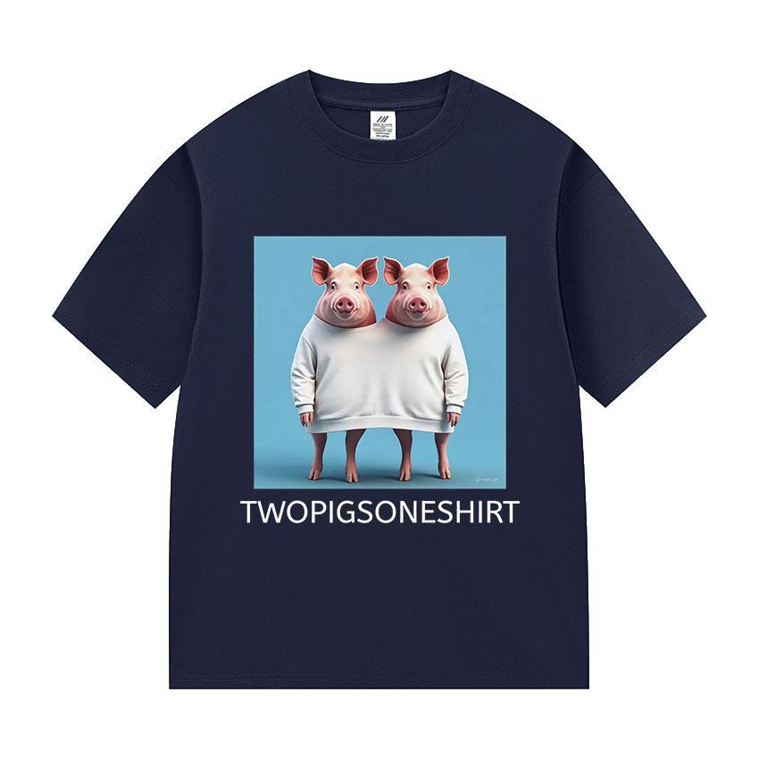 Funny Pig Meme Graphic Tshirt Men Women Humor Style Cotton Short Sleeve T Shirts Fashion High Quality Cotton T Shirt Streetwear