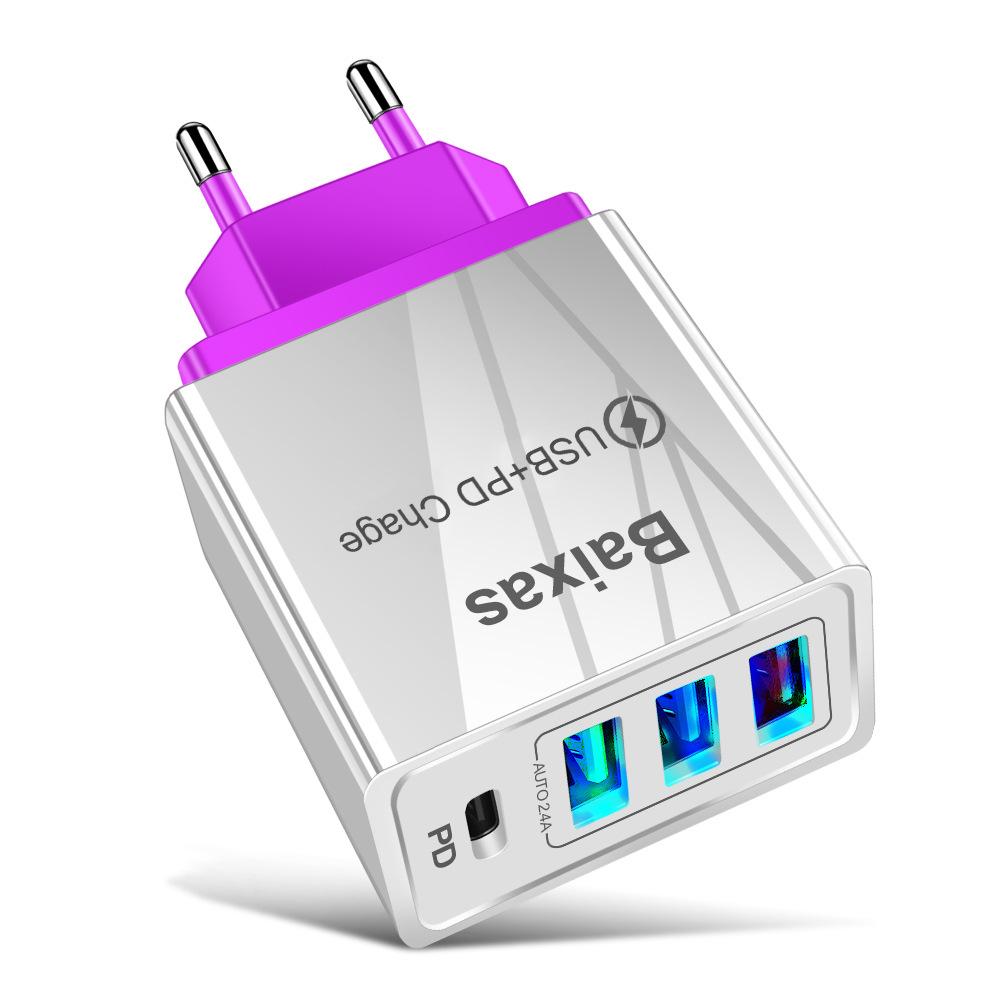 Universal 4-Port USB Travel Charger 5V/2.4A Fast Charging Adapter - AU/EU/UK/US Plug
