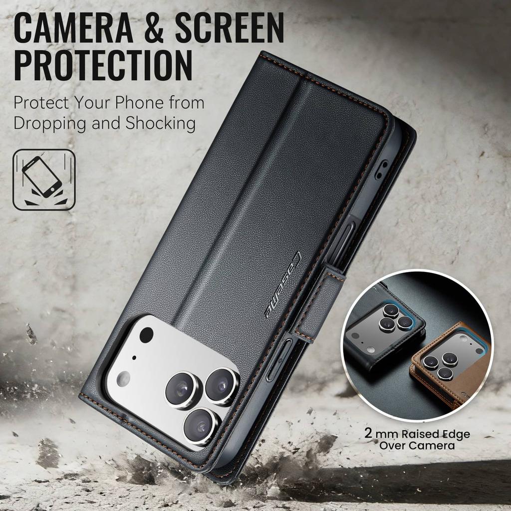 Pro iPhone 18 Pro Max 18 Pro Pouzdro Kožená Peněženka Držák na Karty Magnetický Sklopný Kryt Nárazuvzdorný Stojánek RFID Blokování Ženy Muži