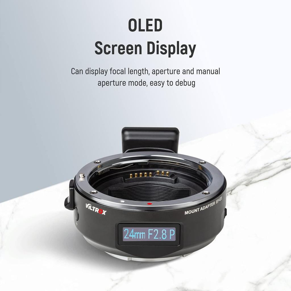 VILTROX EF Lens Adapter for Sony with OLED Display Autofocus for Canon EOS EF Lenses a7r a7 a7 a7r E-Mount - iv, iv, iii, iii, a6500.