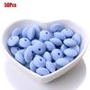 50pcs/lot 12mm Silicone Spacer Beads for DIY Charms Newborn Nursing Accessories Necklace Pacifier Chain Teething Toy BPA Free