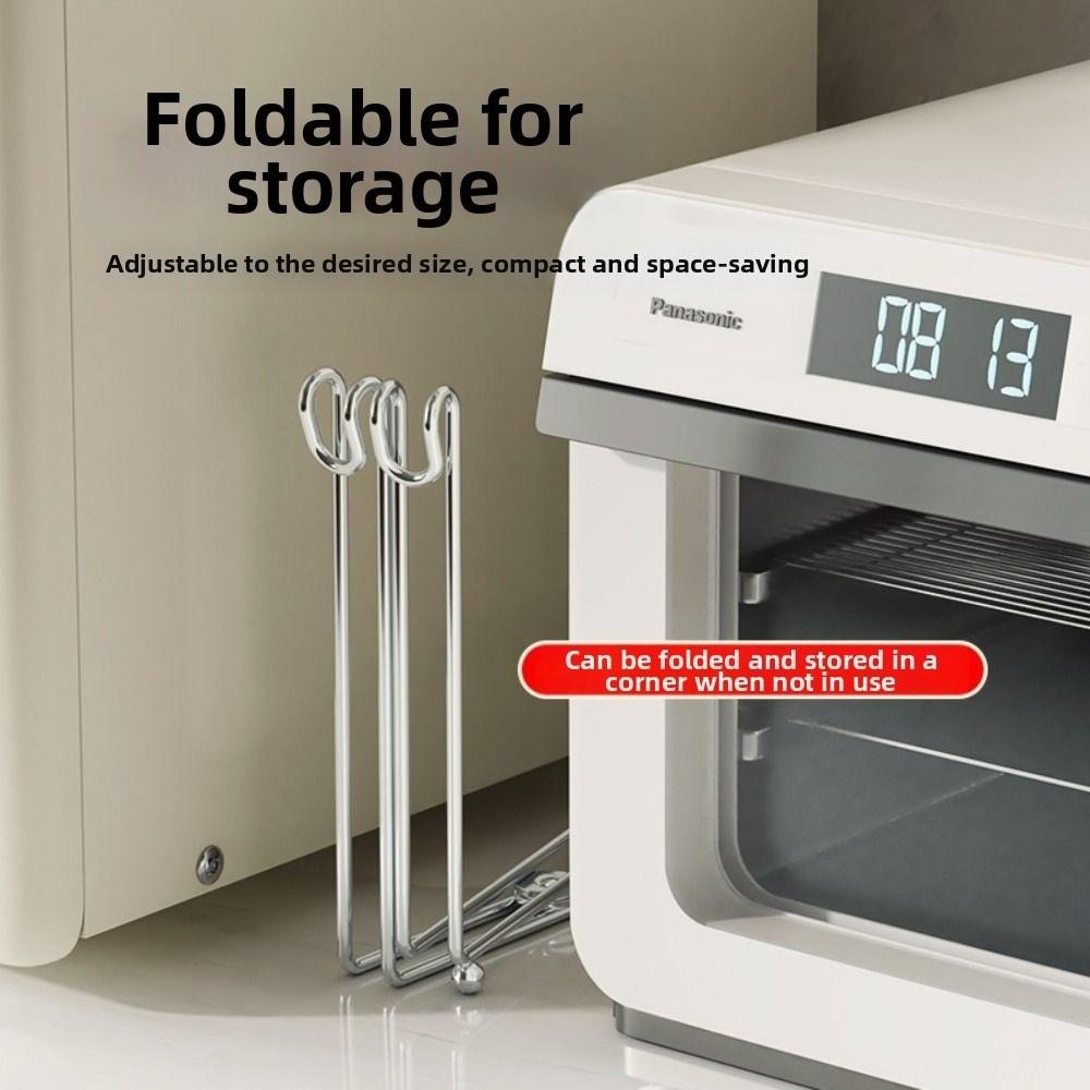Adjustable Steel Trash Bag Support Foldable Sink Garbage Organizer Trash Bag Holder Countertop