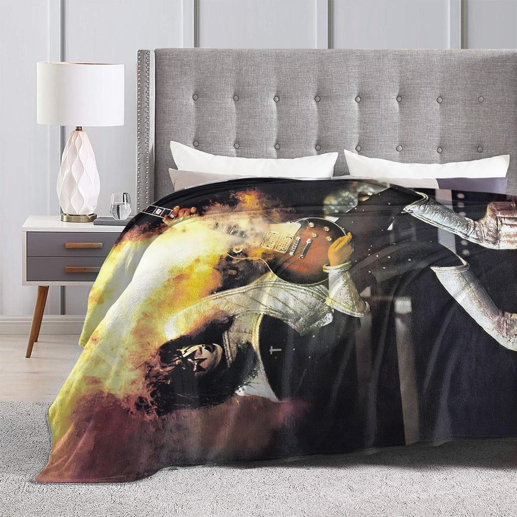 Vzpomínka na Ace Frehleyho 1951-2025 Flanelová deka Měkká teplá přehozová deka do ložnice Dekorativní Zábavná přehoz na postel Potah na pohovku