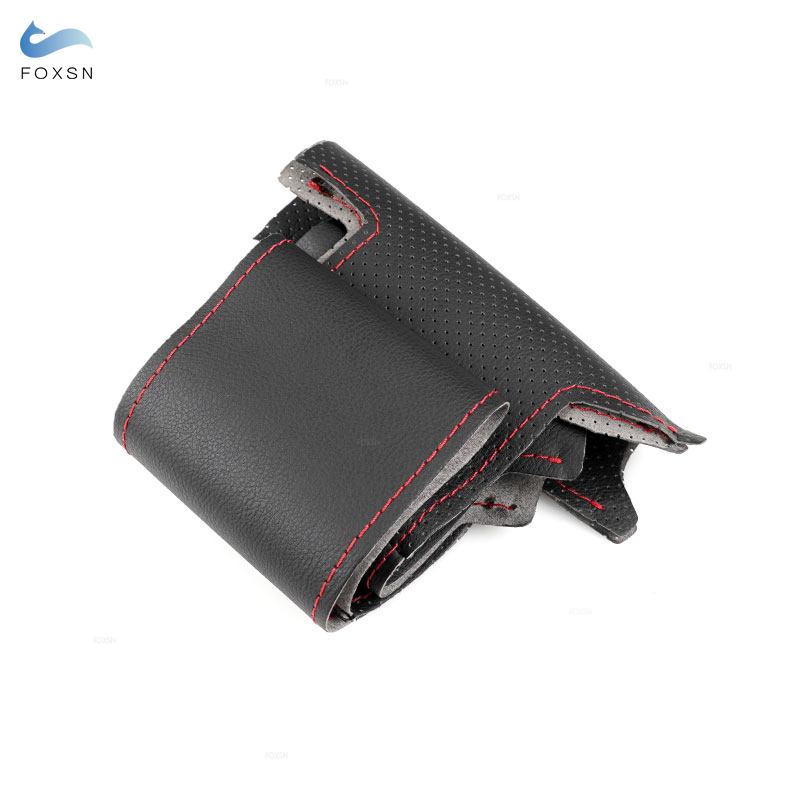 For Hyundai I30 2009 2010 2011 Elantra Touring 2010 2011 2012 Hand Braids On Car Steering Wheel Perforated Leather Cover Trim