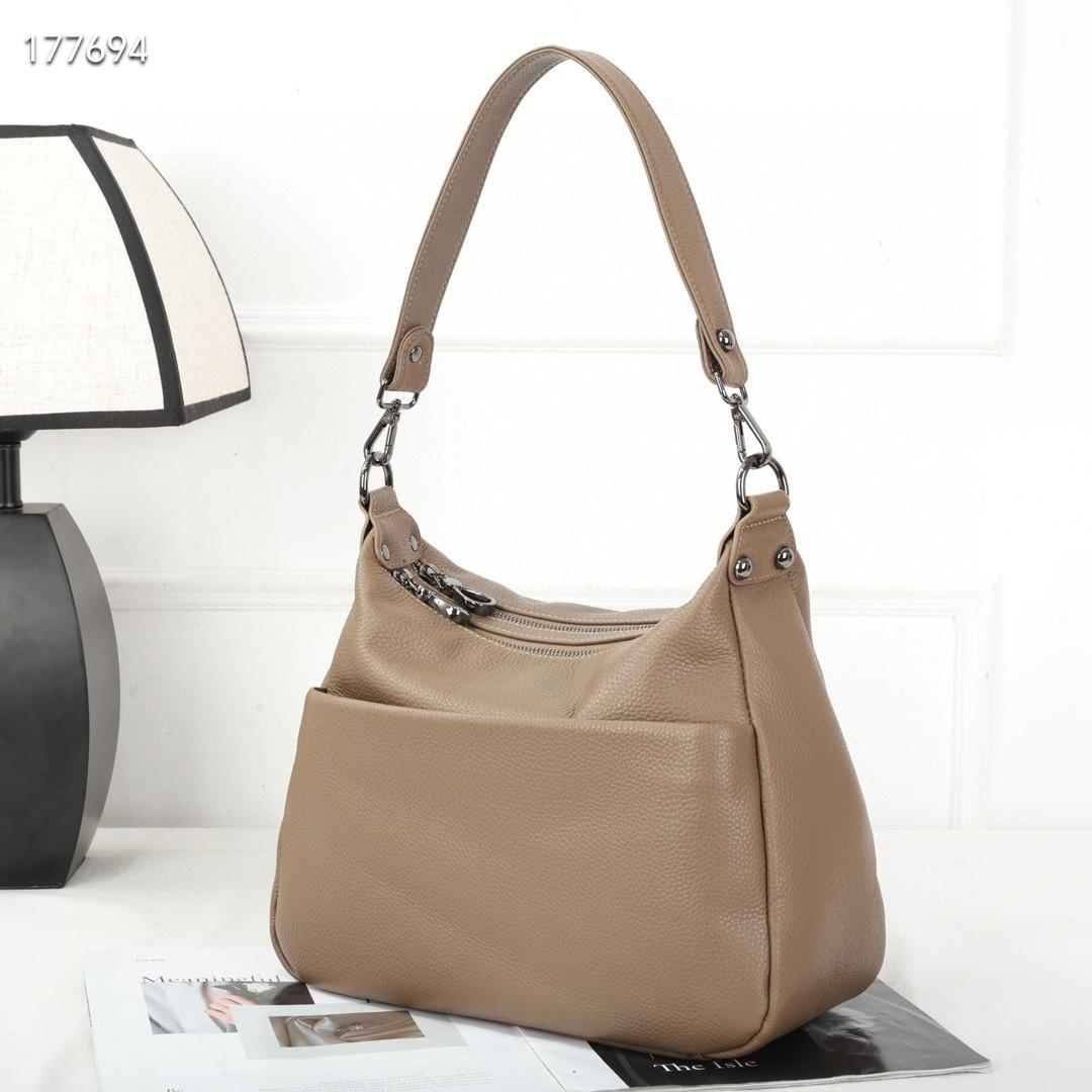 

Full-Grain Tumbled Leather Cvertible Bag - Organizer Crossbody for Women, Moms Command Center(Effortlessly Chic Carryall) 30x12.5x28 CM хаки