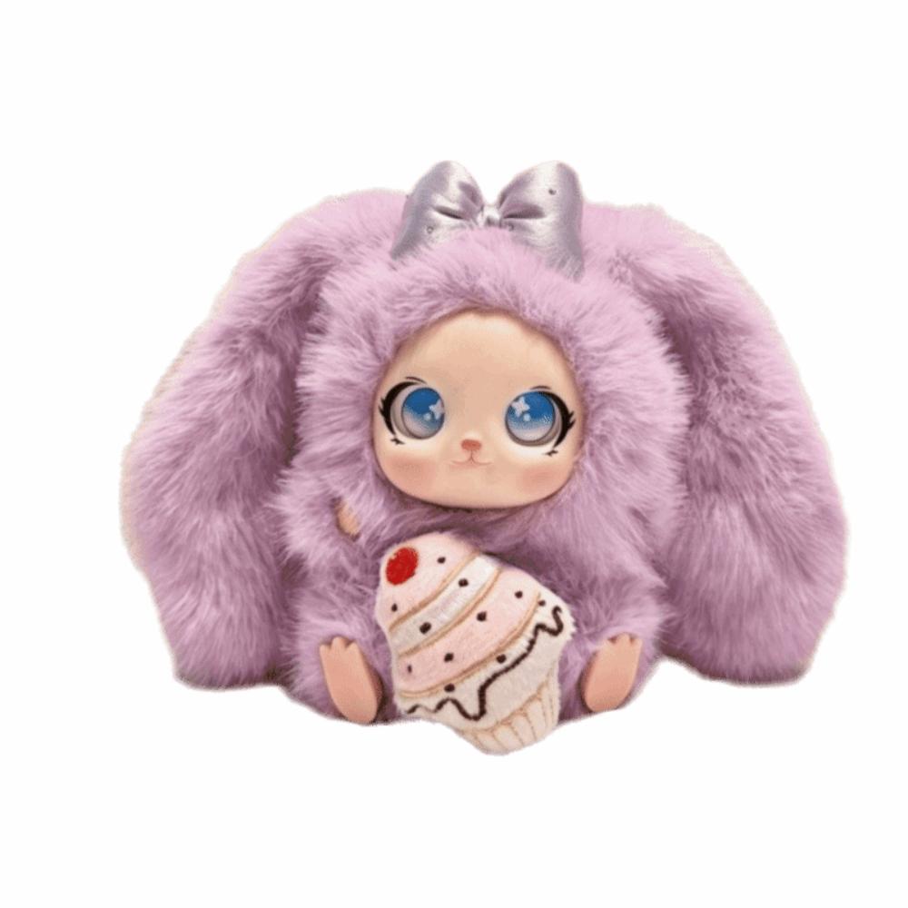 Big Ear Rabbit Plush Keychain Ornaments Car Key Ring Cute Bunny Doll Pendant Gift For Girls