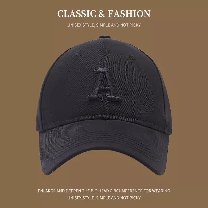 

Baseball cap four seasons female hard top show face small casual outdoor sunshade big head circumference peaked hat Regular size l [55-60]