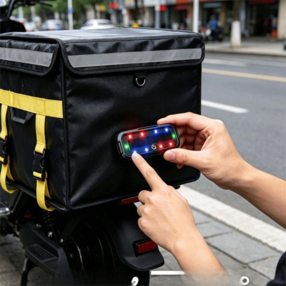 LED Solar LED Warning Strobe Light Self-Adhesive Solar-Powered LED Rear Warning Light  Vehicle