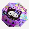 1pc Hello Kitty Halloween Edition Automatic Opening/Closing Umbrella with Portable Tri-Fold Design, 8-Rib Iron Frame Outdoor Umbrella, Perfect Gift Fo