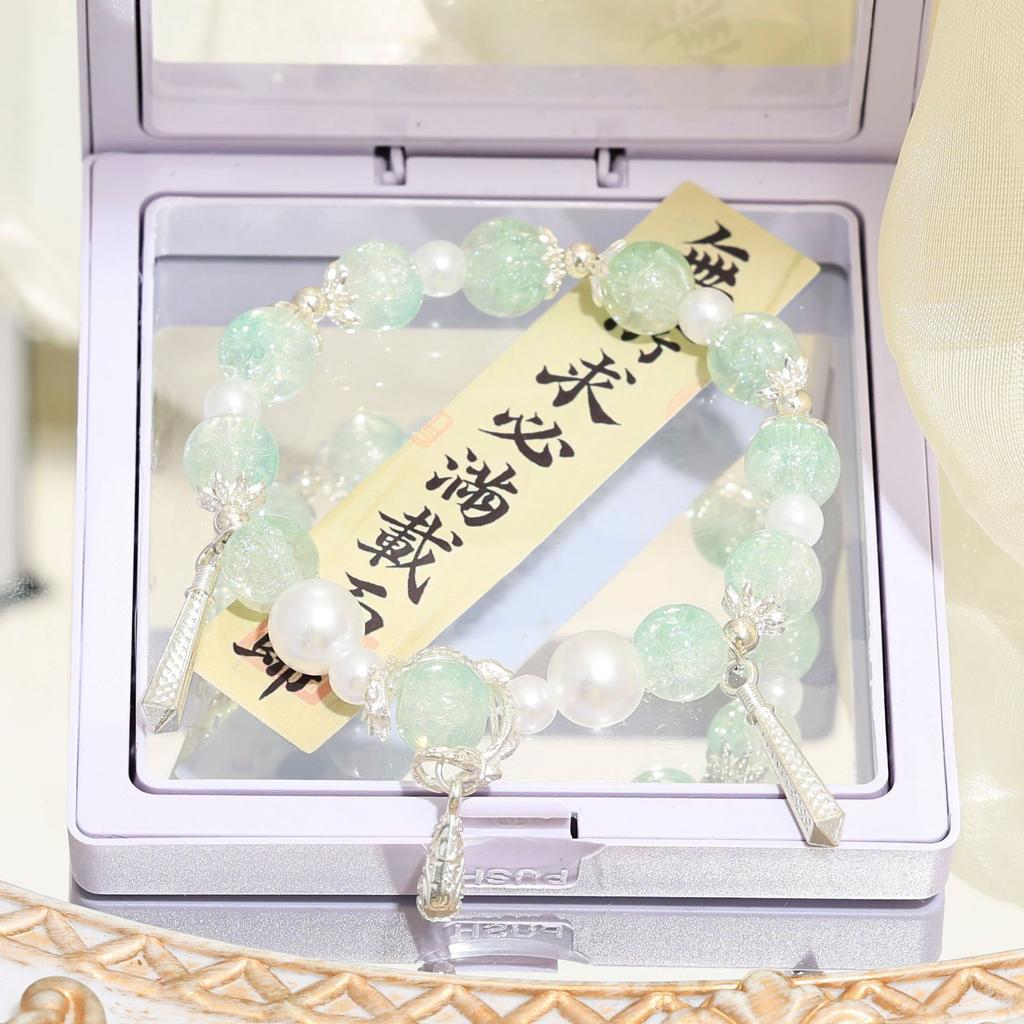 Original Design Pearl Mermaid Tears Super Immortal Starry Sky Beaded Bracelet Female Niche Sweet Mori Girlfriend Versatile Bracelet