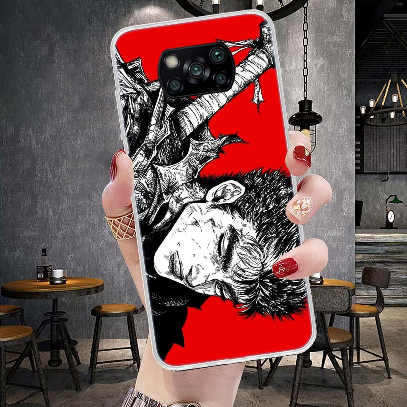 G-Guts B-Berserks Anime Soft Phone Case For Xiaomi Redmi 15C 15 13C 13 Poco X5 X6 X7 F7 Ultra M7 12C 12 10 10C 9C 9A 9T 9 Fundas