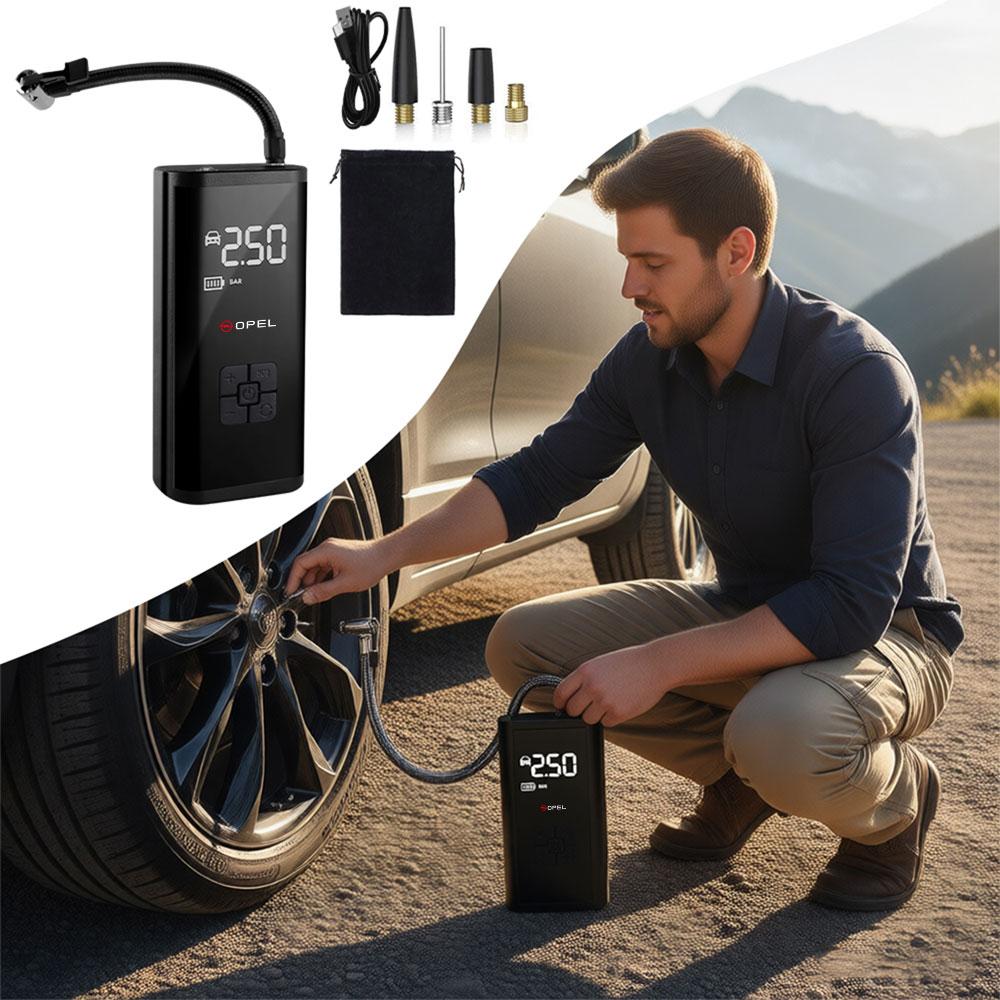 VSZA7 1Pcs Wireless Tire Inflator Air Compressor Portable Tire Pressure Gauge for Opel Astra H G Insignia Mokka Zafira Corsa Vauxhall