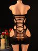 Fhseer Strapless Women'S Sexy Lingerie Hollow Out Bodycon Dress Cutout Open Back Babydoll See Through Mesh Dress For Night Club