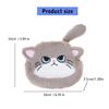 Cat Shaped Coin Purse Plush Coin Pouch Cute Wallet with Zipper Small Change Purse for Women Portable Cosmetic Bags