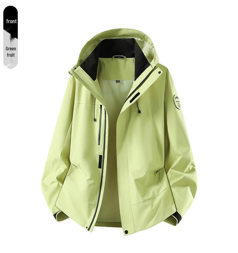 Men's and Women's Windproof Waterproof Hooded Mountaineering Jacket for Spring and Autumn - Outdoor Climbing Coat