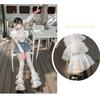 Women's Leg Warmers Fashion Ruffle Lace Leg Warmers Sheer Mesh Long Leg Socks Cute Lolitas Boot Socks Cosplay Costumes