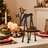 Xmas Black Reindeer Christmas Decoration European-Style Black Deer Sculpture Modern Decorative Reindeer Statues