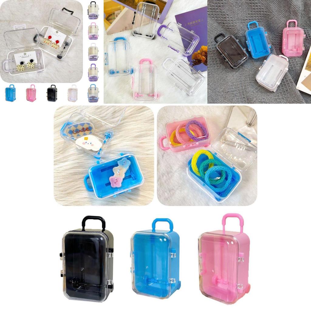 Charming European Style Mini Suitcase Candy Box With Durable Plastic Construction