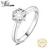 JewelryPalace 5A CZ Solitaire Classic Design 925 Silver Wedding Engagement Ring for Woman Anniversary Gift Fine Jewelry