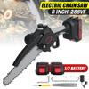 8" One-handed 288VF Mini Electric Chain Saw Pruning Chainsaw With 2 Battery Woodworking Pruning Garden Tool Wood Cutter New