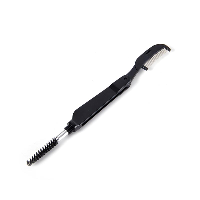 

1 шт. Подвійного призначення, з подвійною головкою, гребінець з нержавіючої сталі для вій та брів, кисті для туші, щіточки для вій, інструменти для макіяжу A