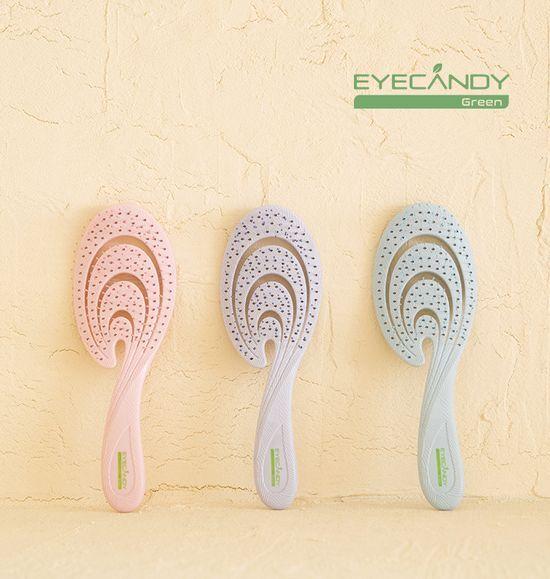 EYECANDY Eco-Friendly Detangling Brush Coral Purple