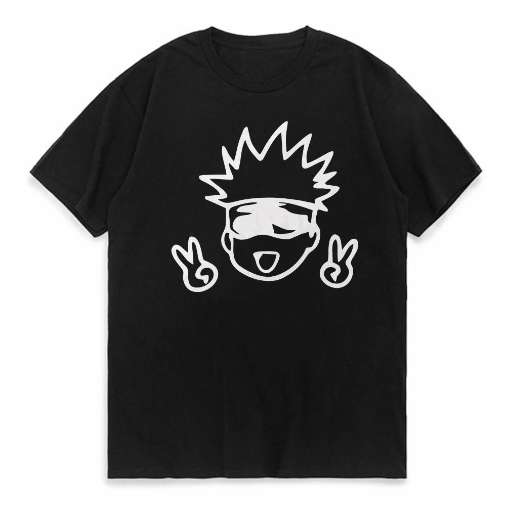 

90S Hip Hop Top Tshirt Manga Japanese Anime Jujutsu Kaisen T Shirt Gojo Satoru Tops Yuji Itadori Cropped Tees Tshirt 4XL