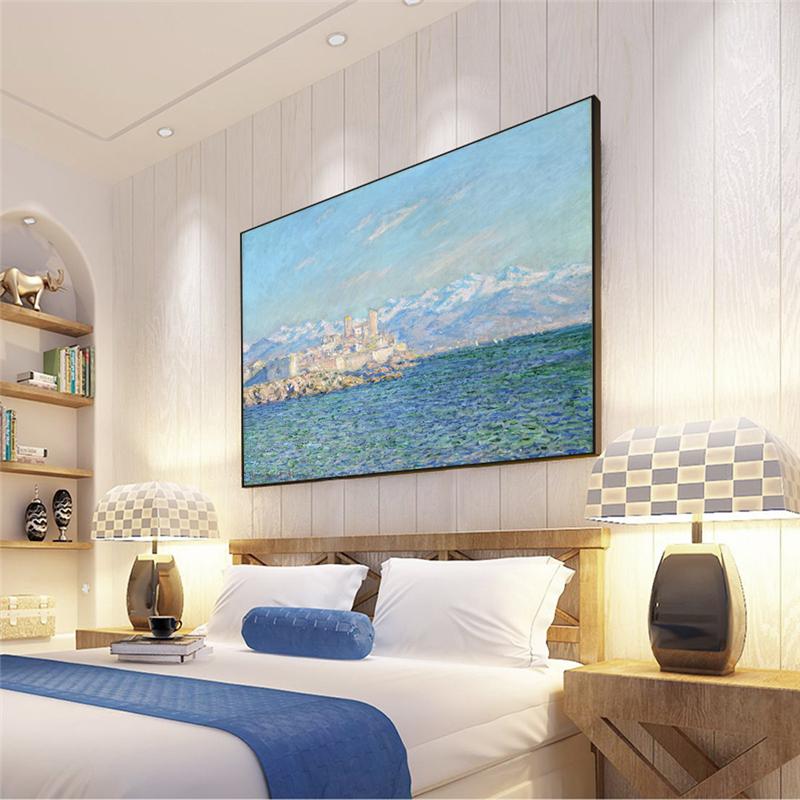 Claude Monet Antibes Afternoon Effect Paintings Reproduction On The Wall Art Canvas Prints Decorative Pictures For Living Room