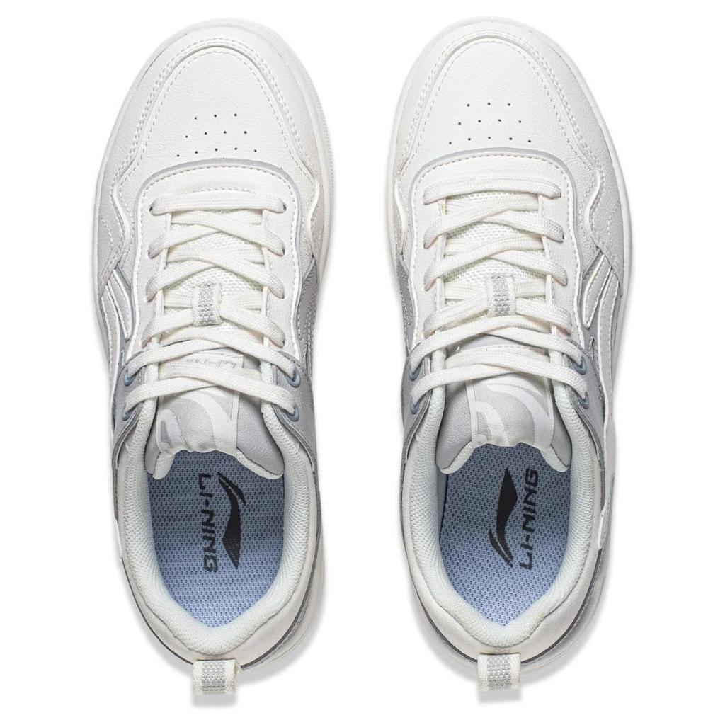 Li Ning Dämpfung, Abriebfeste Low-Top-Skateboard-Schuhe Damen Weiß Grau AGCU388-1