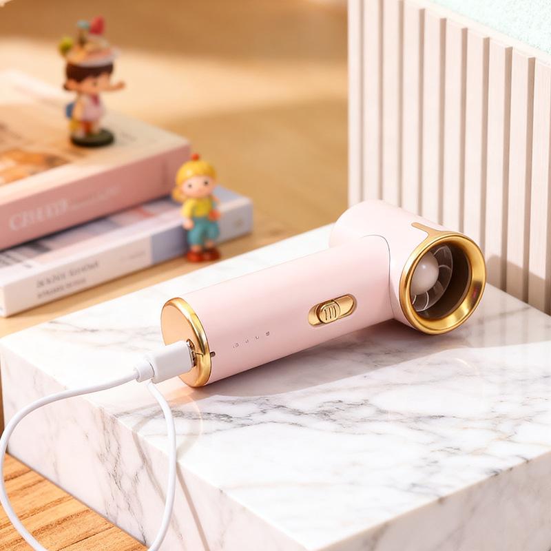 High-speed Hand-held Mini Fan with Adjustable Speed Turbo Wheel Luxury Color-matched Pocket Electric Fan