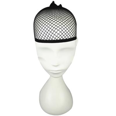 Women Elastic Nylon Wig Cap Open Hair Net Mesh Liner End Black Short Fishnet
