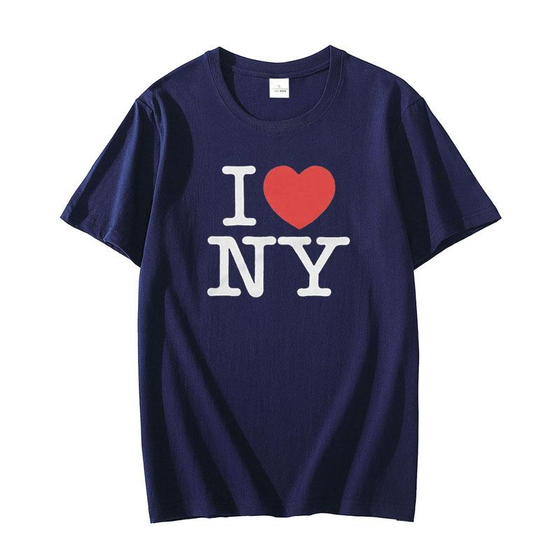 Ich liebe NY Damen Herren Unisex T-Shirt Tops Ich liebe New York T-Shirt Sprüche Zitat Buchstaben Bedruckte Outfits Streetwear Stil
